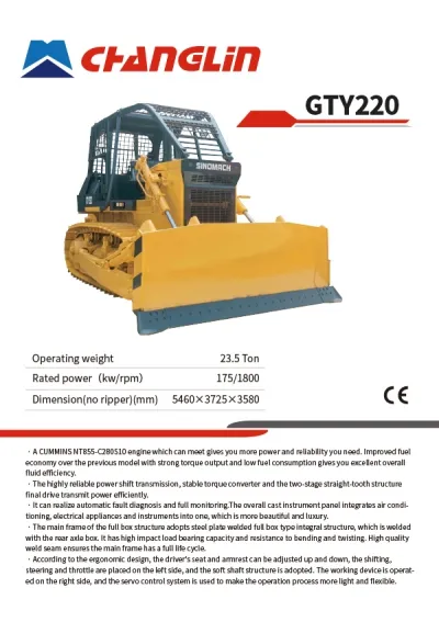 Trator hidráulico de esteira YD220