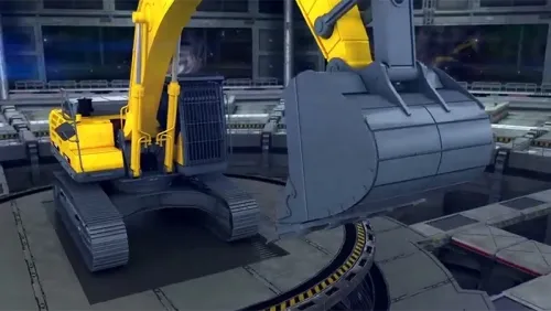 Animação 3D da Escavadeira de esteiras ZG380