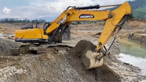Escavadeira de esteira ZG520 em operação